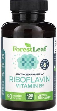 Forest Leaf, Riboflavin Vitamin B2, 400 mg, 90 pflanzliche Kapseln