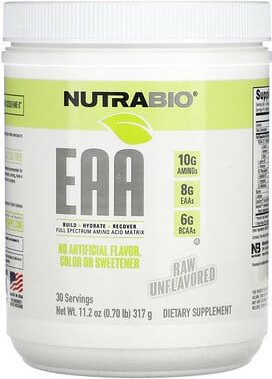 NutraBio, EAA, roh, geschmacksneutral, 317 g (0,70 lb.)