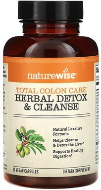 NatureWise, Total Colon Care, Herbal Detox & Cleanse, 60 vegane Kapseln