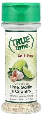 True Citrus, Echte Limette, kristallisiert, Knoblauch und Koriander, salzfrei, 55 g (1,94 oz)