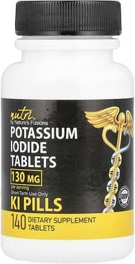 Nutri, Potassium Iodide Tablets, Kaliumiodidtabletten, 140 Tabletten (65 mg pro Tablette)