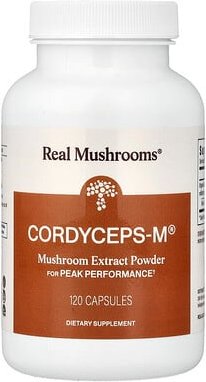 Real Mushrooms, Cordycep-M®, Mushroom Extract Powder, Pilzextraktpulver, 120 Kapseln