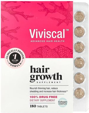 Viviscal, Hair Growth Supplement, Ergänzungsmittel für das Haarwachstum, 180 Tabletten