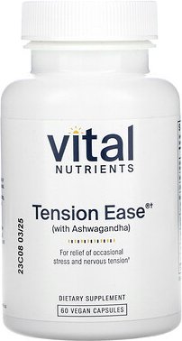 Vital Nutrients, Entspannung pur mit Ashwagandha, 60 vegane Kapseln
