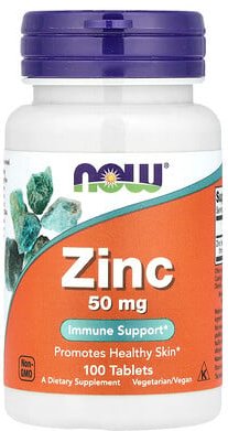 NOW Foods, Zink, 50 mg, 100 Tabletten
