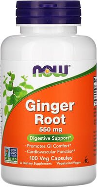 NOW Foods, Ingwerwurzel, 550 mg, 100 vegetarische Kapseln
