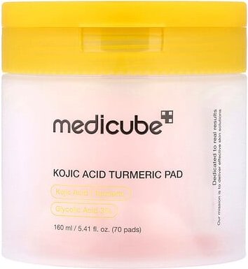 Medicube, Koji Acid Turmeric Pad, Kojisäure und Kurkuma, 70 Pads