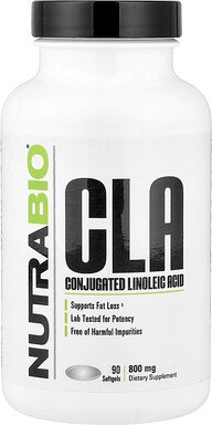 NutraBio, CLA, 800 mg, 90 Weichkapseln