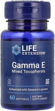 Life Extension, Gamma E Mixed Tocopherols, Gamma-E-Tocopherole (gemischt), 60 Weichkapseln