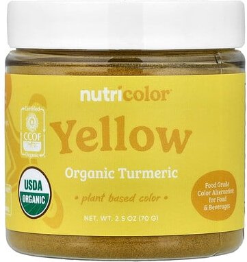 Nutricost, Nutricolor™ Yellow Organic Turmeric, gelbe Bio-Kurkuma, 70 g (2,5 oz.)