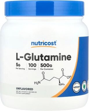Nutricost, L-Glutamine, Unflavored, L-Glutamin, geschmacksneutral, 500 g (17,9 oz.)