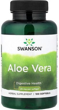 Swanson, Aloe Vera, 25 mg, 100 Weichkapseln