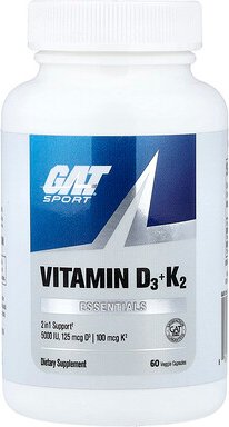GAT, Sport, Essentials, Vitamin D3 & K2, 60 vegetarische Kapseln