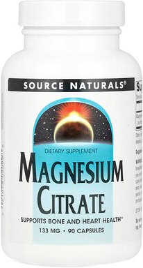 Source Naturals, Magnesiumcitrat, Magnesiumcitrat, 133 mg, 90 Kapseln