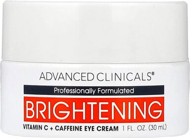 Advanced Clinicals, Brightening Vitamin C + Caffeine Eye Cream, aufhellende Augencreme mit Vitamin C + Koffein, 30 ml (1...
