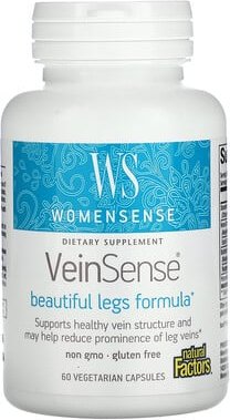 Natural Factors, WomenSense, VeinSense, 60 vegetarische Kapseln