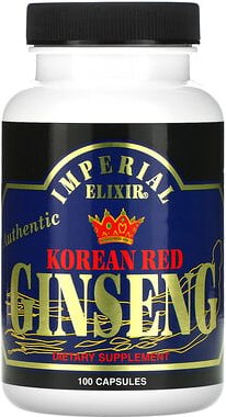 Imperial Elixir, Korean Red Ginseng, koreanischer roter Ginseng, 100 Kapseln (300 mg pro Kapsel)