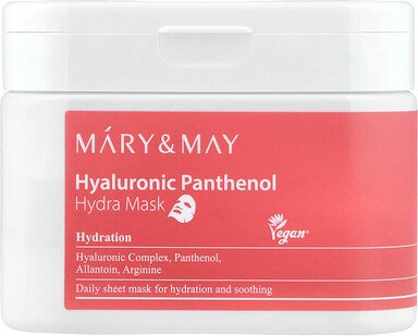 Mary & May, Hyaluron-Panthenol, Hydra Beauty Mask, 30 Blätter, 400 g (14,1 oz.)