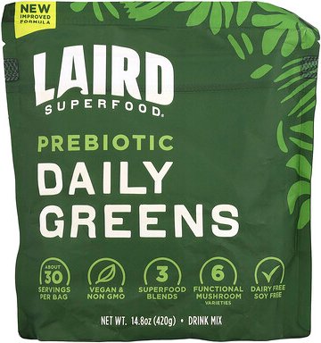 Laird Superfood, Prebiotic Daily Greens, präbiotisches Tagesgemüse, 420 g (14,8 oz.)