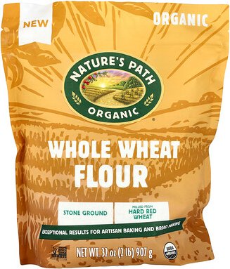 Nature's Path, Organic Whole Wheat Flour, Bio-Vollkornweizenmehl, steingemahlen, 907 g (2 lbs.)