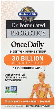 Garden of Life, Dr. Formulated Probiotics, einmal täglich, 30 pflanzliche Kapseln