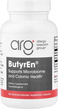 Allergy Research Group, ButyrEn®, 100 pflanzliche Kapseln mit verzögerter Freisetzung (200 mg pro Kapsel)