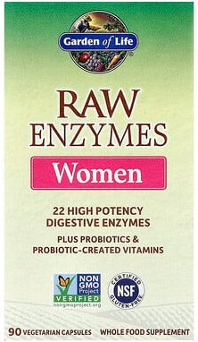 Garden of Life, RAW Enzymes, Frauen, 90 vegetarische Kapseln