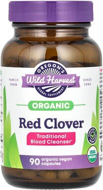 Oregon's Wild Harvest, Organic Red Clover, Bio-Rotklee, 90 vegane Bio-Kapseln (350 mg pro Kapsel)