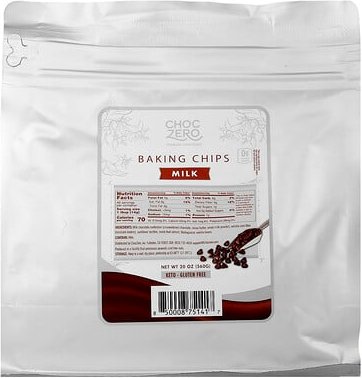 ChocZero, Baking Chips, Schokoladenstückchen zum Backen, Milchschokolade, 560 g (20 oz.)