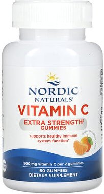 Nordic Naturals, Vitamin C Gummies, Fruchtgummis mit Vitamin C, Mandarine, 60 Fruchtgummis (250 mg pro Fruchtgummi)