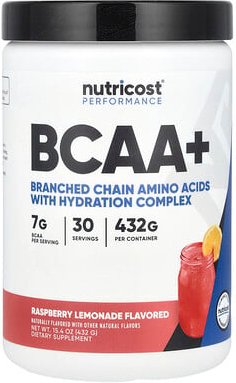 Thumbnail - Nutricost, Performance, BCAA+, Himbeerlimonade, 432 g (15,4 oz.)