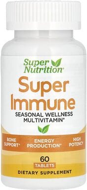 Super Nutrition, Super Immune, Immune-Strengthening Multivitamin with Glutathione, High-Potency Vitamins, Minerals and H...