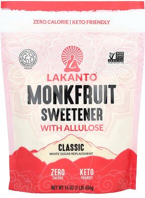 Lakanto, Monkfruit Sweetener with Allulose, Monkfruit Sweetener with Allulose, Mönchsfrucht-Süßstoff mit Allulose, Klass...