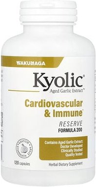 Kyolic, Aged Garlic Extract™, Herz-Kreislauf-System und Immunsystem, Reserve Formula 200, 120 Kapseln (600 mg pro Kapsel...