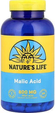 Nature's Life, Malic Acid, Äpfelsäure, 800 mg, 250 pflanzliche Kapseln