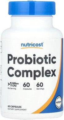 Nutricost, Probiotic Complex, Probiotika-Komplex, >1 Milliarde KBE, 60 Kapseln