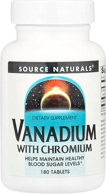 Source Naturals, Vanadium With Chromium, Vanadium mit Chrom, 180 Tabletten