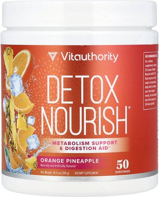 Vitauthority, Detox Nourish, Detox-Nährstoff, Orange-Ananas, 300 g (10,6 oz.)