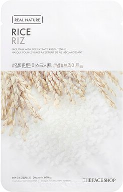 The Face Shop, Real Nature, Beauty Face Mask, Beauty-Gesichtsmaske, Reis, 1 Tuchmaske, 20 g (0,70 oz.)