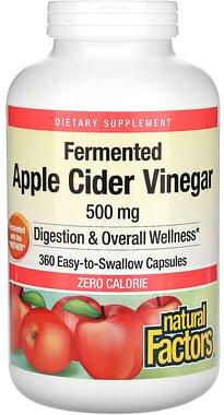 Natural Factors, Apple Cider Vinegar, Apfelessig, 500 mg, 360 Kapseln