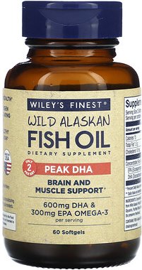 Wiley's Finest, Wildes Fischöl aus Alaska, DHA-Peak, 60 Weichkapseln