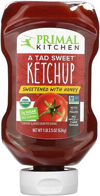 Primal Kitchen, A Tad Sweet Ketchup, gesüßt mit Honig, 524 g (2,5 oz.)
