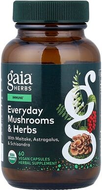 Gaia Herbs, Everyday Mushrooms & Herbs, Pilze und Kräuter für jeden Tag, 60 vegane Kapseln