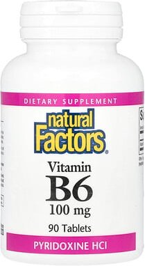 Thumbnail - Natural Factors, Vitamin B6, 100 mg, 90 Tabletten