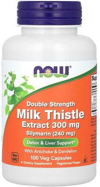 NOW Foods, Milk Thistle Extract, Mariendistelextrakt, 300 mg, 100 pflanzliche Kapseln