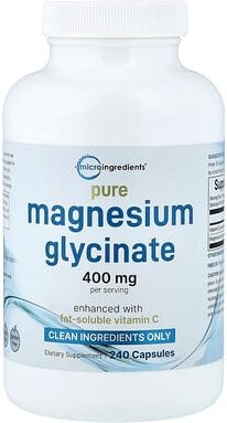 Micro Ingredients, Pure Magnesium Glycinate, reines Magnesiumglycinat, 240 Kapseln