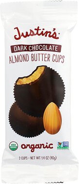 Justin's Nut Butter, Dunkle Bio-Schokolade-Mandel-Butter-Becher, 2 Tassen, 40 g (1.4 oz.)