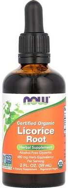 NOW Foods, Certified Organic Licorice Root, Süßholzwurzel, 480 mg, 59 ml (2 fl. oz.)