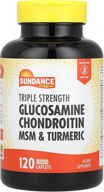 Sundance Vitamins, Glucosamine Chondroitin MSM & Turmeric, Glucosamin, Chondroitin, MSM und Kurkuma, dreifache Wirkstärk...
