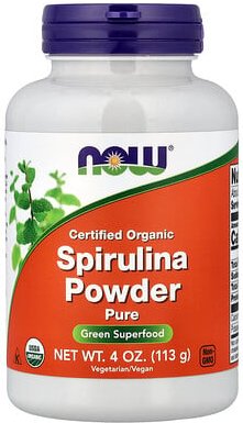 NOW Foods, Certified Organic Spirulina Powder, Spirulina-Pulver mit Bio-Zertifizierung, 113 g (4 oz.)
